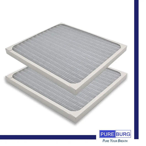 Two Pack H13 True HEPA Replacement Filters For Hunter HEPAtech Air Purifiers Fits 30930 And 30020 Series with white frames