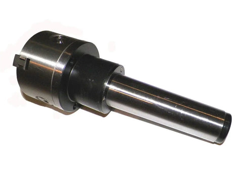 4 Inch 3 Jaw Lathe Chuck With MT2 Shank Rotating Triple Ball Bearing For Pro Grade Precise Self Centering Turning, side view