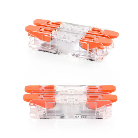 Heavy Duty Lever Wire Connectors Push In Electrical Nuts UL Certified For Secure Home Wiring Projects Quick Splice And Safe Connections That Are Totally Rad, orange 24 pc kit