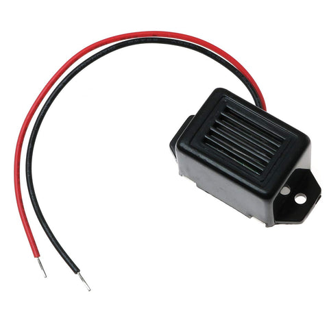 Mini Magnetic Buzzer 2 Pack 1.5V 400Hz With Lead Wires Compact 23x17x15mm black buzzer with red and black leads