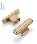 10 Pack Single Hole Cabinet Handles in Champagne Bronze for Kitchen Cabinets, zinc alloy pulls, 2 inch overall length, screws included