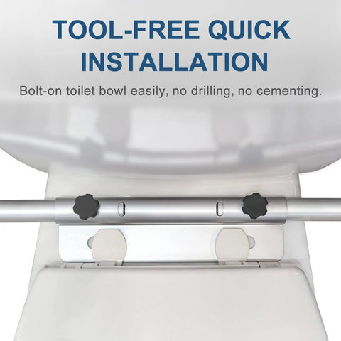 Adjustable Toilet Safety Rails With Grab Bar And Storage Bag For Seniors And Disabled Easy Push Button Height And Width Adjustment