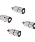 Four Piece Garden Misting Nozzles Stainless Steel Atomizing Mister Sprayer Nozzles 0.15mm Orifice For Outdoor Cooling Irrigation