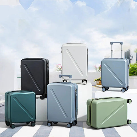 Lightweight 20 Inch Carry On Luggage With Wheels Airline Approved Hard Shell Case TSA Lock Fits Overhead Bins 22x14x9 38L Travel Bag In Smoke White Ideal For Grab And Go Getaways For Quick Business Trips displayed with various other colors
