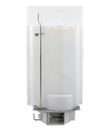 Beefy Heavy Duty Ice Container Bucket Assembly Replacement, white plastic, side view. Compatible with US refrigerators, part 241860803.
