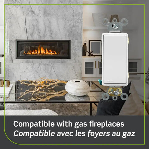 Decora Plus Rocker Single Pole AC Quiet Switch 15 Amp 120 To 277 Volt Commercial Grade Model 5691 2W White With marble fireplace