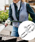 Stainless Steel Irrigation Hose Clamps 6 Pack Double Line Spring Clips For Drip Irrigation Systems DIY Garden Kit Leak-Proof Hose Clip Fits Hoses Under 6mm Inner Diameter