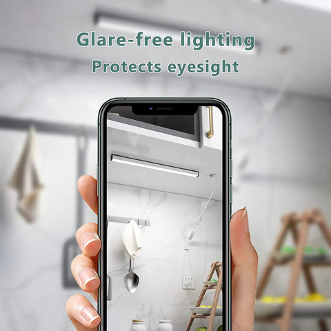 Under Cabinet LED Light Strip 12 Inch Plug In Slim USB Bar 6000K Cool White for Kitchen Cupboard Workbench shown on phone screen