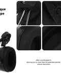 Beefed Up Heavy Duty Safety Hard Hat Earmuffs With Zero Hassle Adjustable Fit And Deep Noise Cancelling Seals For Crews Knocking Out Loud Job Site Projects close-up of black earmuff sections highlighting unique shape and comfort features.