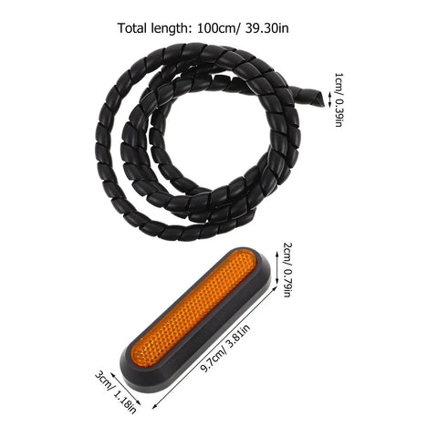 Electric Scooter Side Cover Replacement With Reflective Strips And Screws Aluminum Alloy Side Panel for nighttime visibility