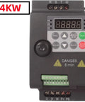 Budget Friendly 380V VFD Drive Inverter For Motors 0.75/1.5/2.2/4/5.5KW Speed Controller With 0-320Hz Output Economical Variable Frequency Drive For DIY Projects, 4kW front view