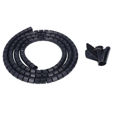 Spiral Cable Wrap For Home Office And Entertainment Setup Flexible Cable Sleeves Winding Tube For TV DVD And PC with clip