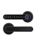 Front view of 4 In 1 Fingerprint Smart Door Lock With Touchscreen Keypad And Bluetooth App Control for Home Office Hotel Interior Doors