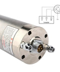 2.2KW Water Cooled Spindle Motor For CNC Router And Milling Machine Featuring Liquid Cooling, showing a silver motor with connection ports.