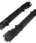 Heavy Duty Door Hinge With Silent Hydraulic Buffer Soft Close For Cabinets Wardrobes Closets And Furnishings Hardware Fits Wooden And Aluminum Doors Built Tough With Thickened Steel Plate Base And Easy Install, black metal construction showing side view.