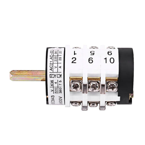 Tire changer switch side view, 110V 20A metal forward/reverse motor control with terminal screws