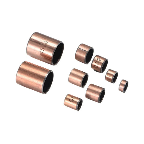 Premium Oilless Sleeve Bearings 10 Pack Self Lubricating Plain Bushings in various sizes for durable, maintenance-free applications.