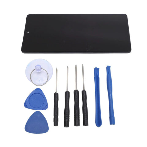 7 Inch TFT Phone Display Replacement Kit With Superior Brightness For Quick Install And Easy Fix Of Cracked Screens And Unresponsive Displays On 7 Inch Phones with tools.