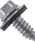 Heavy Duty Chain Link Fence Gate Latch For 1-7/8 Inch By 4 Inch Posts Case Of 25 Built Tough Real Deal Secure Locking Hardware For Outdoor Commercial Fencing And Yard Security Jobs Today close-up of galvanized screw with rubber washer.