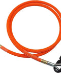Half Inch Flip Line For Tree Climbing 8 Feet USA Made Aluminum Swivel Beefy Tough Construction High Visibility Neon Orange Arborist Gear