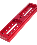 Red Go To Dual Sided Dovetail Mount Plate 185mm for SV555 APO compatible, showing drilled holes for camera and telescope mounts.
