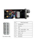 Premium 9.0KW ATC Air Cooled Spindle Motor For CNC Routing wiring terminal connections and pin descriptions.