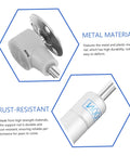 Metal and plastic components of soft close cabinet hinge, highlighting rust-resistant and durable materials for reliable functionality.