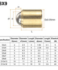 Top Grade Brass Ball Plungers For Cabinets And Doors Built Rock Solid With Slick Action Rust Proof Positioning Pins For Furniture Hardware And DIY Shop Fixes No Sweat Installation Included dimensions shown with measurements.