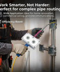 Heavy Duty Handheld Drill Powered Wire Puller in use for commercial wiring, showcasing aluminum alloy material and ergonomic design.