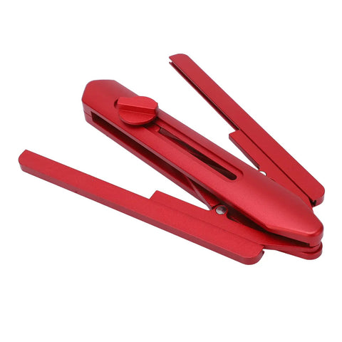 No Sweat Miter Saw Angle Duplicator Professional Grade Foldable Angle Finder Protractor in red lightweight aluminum design.