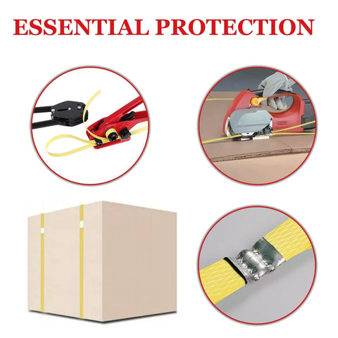 Badass Heavy Duty Poly Strapping Banding Kit With Ratchet Tensioner Hand Sealer Steel Seals And 2600 Foot Polypropylene Roll For Secure Crate Wrapping