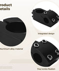 Black Aluminum Bike Stem 50Mm Length With 7 Degree Handlebar Angle For Solid Handling 22.2Mm Clamp And 28.6Mm Steerer Diameter Forged Alloy