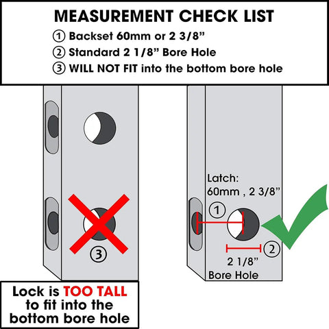 Diagram for Mechanical Push Button Lever Lock With 13 Digit Keypad For Keyless Entry Keep Open Or Auto Locked 60mm Backset