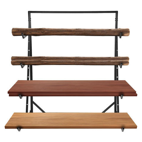Heavy Duty Beefy Lumber Storage Rack With Adjustable 4 Tier Steel Shelves Wood Storage Organizer For Garage Workshop Space Saving