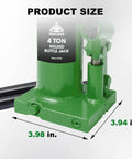 Beefy Heavy Duty 4 Ton Hydraulic Bottle Jack For Cars And Trucks 8000 Lb Capacity green tool with dimensions 3.98x3.94 in