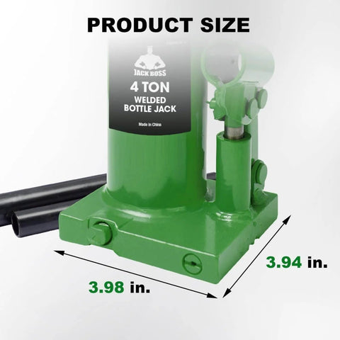 Beefy Heavy Duty 4 Ton Hydraulic Bottle Jack For Cars And Trucks 8000 Lb Capacity green tool with dimensions 3.98x3.94 in