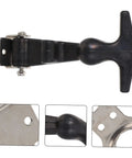 Flexible Draw Latches Set With Durable T Handle Hasp for tool boxes and cabinets; stainless steel over center design