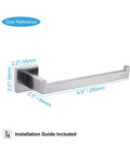 Premium Stainless Steel Hand Towel Holder With Square Open End Design Heavy Duty Built To Last Wall Mounted Towel Bar In Brushed Nickel Finish