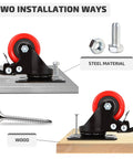 2 Inch Casters Set Of 4 Heavy Duty Top Plate Caster Wheels With Brake 600 Lbs Dual Locking Furniture Castors installation options