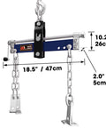 Beefy Steel Engine Leveler With Adjustable Handle, Three Position, Three Quarter Ton Capacity (1,500 Lb), Blue, product dimensions