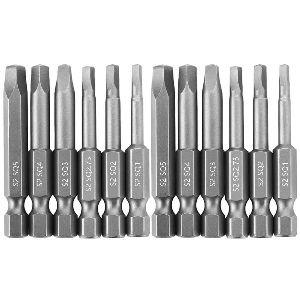 Hex Shank Square Bit Set for Woodworking