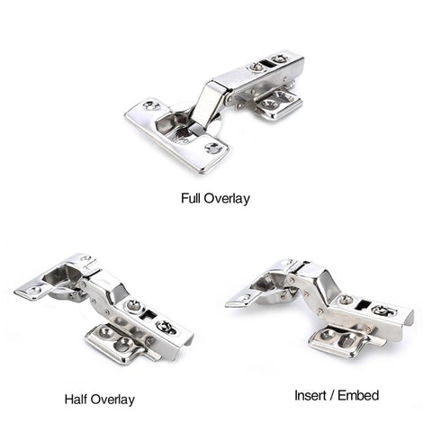 Stainless Steel Cabinet Door Hinges With Soft Close Damper Hydraulic Buffer For Full Overlay Cabinets.