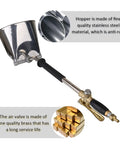Professional Pneumatic Paint Sprayer And Cement Mortar Shooter With Stainless Steel Hopper for roofs, featuring a stainless steel hopper and brass valve.