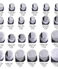 24 Values 430 Pcs SMD Aluminum Electrolytic Capacitors Assortment Kit With 10V 16V 25V 35V 50V Series Includes 1uF To 1000uF top view