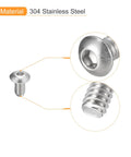 One Hundred Pack Of Size 2 56 X 3 16 Button Head Socket Cap Screws Forged From Grade 304 Stainless Steel close-up view with hex socket