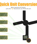 Folding Kitchen Scale 5000g/1g, Space Saving X Fold Design, LCD Display showing unit conversion options in black color
