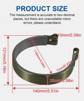 Go Kart Brake Band Kit 4 And A Half Inch Replacement Drum Brake Band With Pin For Go Karts ATVs Mini Bikes Yard Carts Yerf Dog Four Wheelers Durable Metal Construction Easy Install Long Lasting Performance shown with measurements