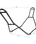 Heavy Duty Steel Hammock Stand For Indoor And Outdoor Use Yard Ready Fits 9 To 13 Foot Hammocks With 450 Pound Capacity Two Adjustable Chains And S Hooks Universal Frame For Brazilian And Spreader Bar Hammocks, side view