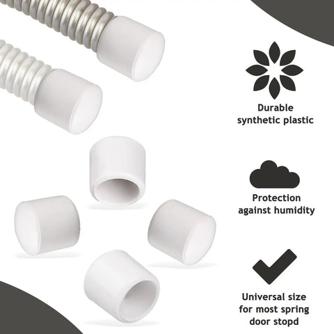Door Stop Rubber Tip Replacements 0.39 Inch Universal Fit Bumper Tips And Caps For Door Wall Protection Durable Non Scratch