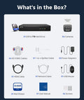 Components of 3K Two Way Audio Security Camera System with 8 Channel H265 Plus DVR AI Human and Vehicle Detection.